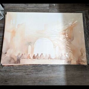 Abstract Cream and Brown Art Print